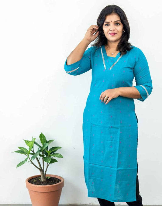 KURTIS TURQUOISE BLUE E6936 010526K