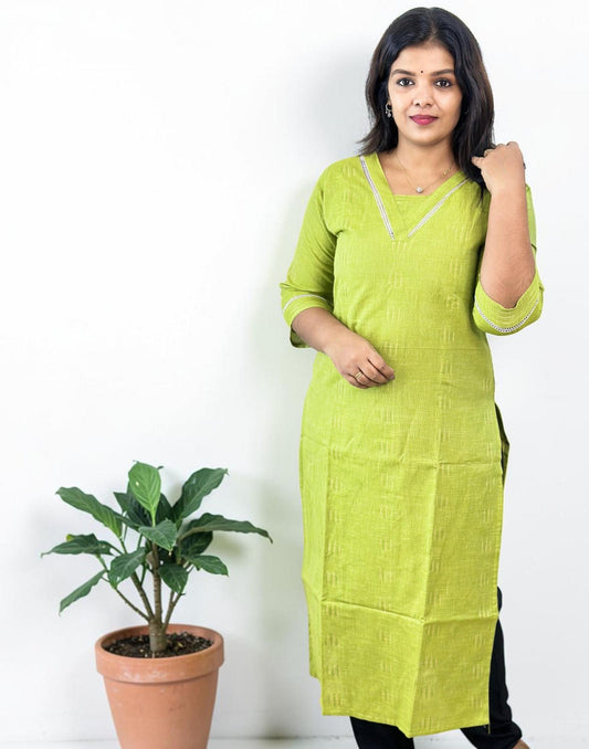 KURTIS PARROT GREEN E6936 020526K - ELENTRA DESIGNS BY NIMI HEINS