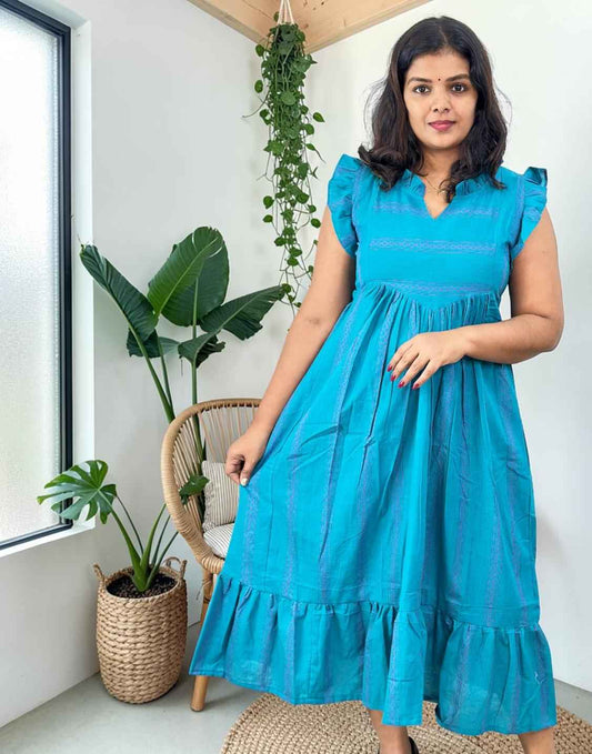 KURTIS FROCK PATTERN BLUE E6960 080526FK