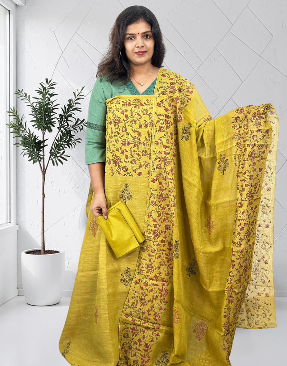 SALWAR SUITS UN-STITCHED MUSTARD E6990 190526DM - ELENTRA DESIGNS BY NIMI HEINS