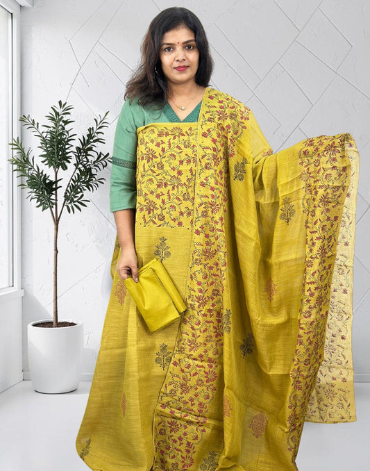 SALWAR SUITS UN-STITCHED MUSTARD E6990 190526DM - ELENTRA DESIGNS BY NIMI HEINS