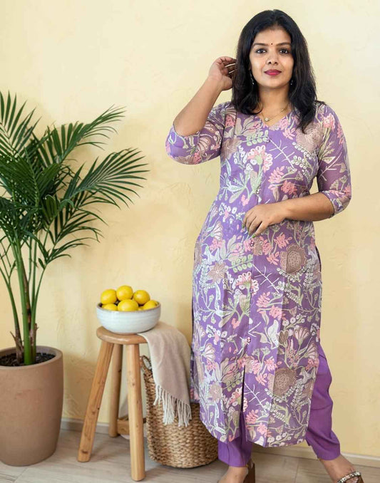 KURTI SET LAVENDER E7006 270526KS