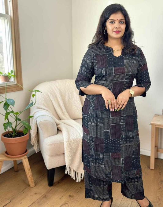 CO-ORD SET BLACK E7016 290526CS
