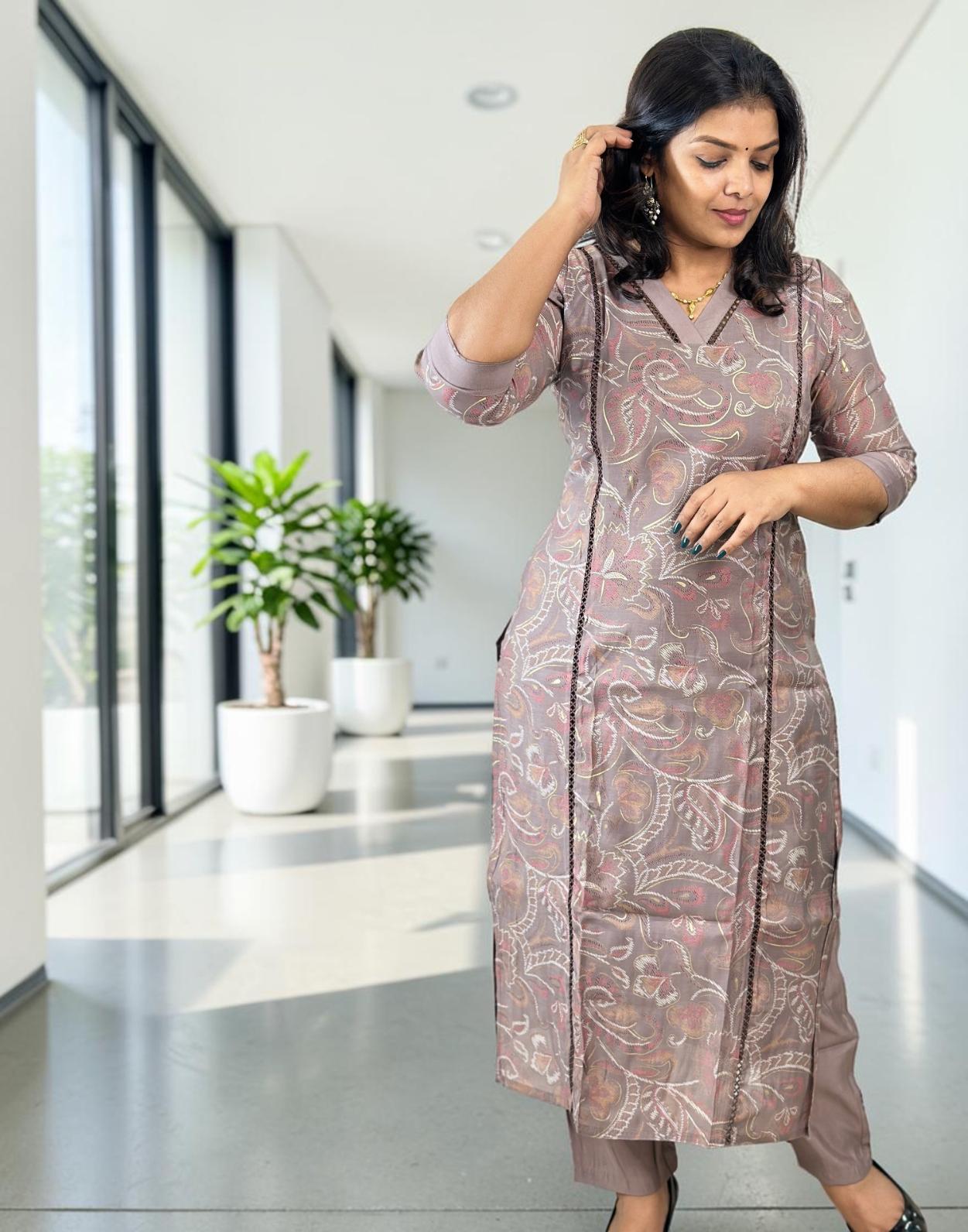 KURTI SET MUD GRAY E7029 040626KS