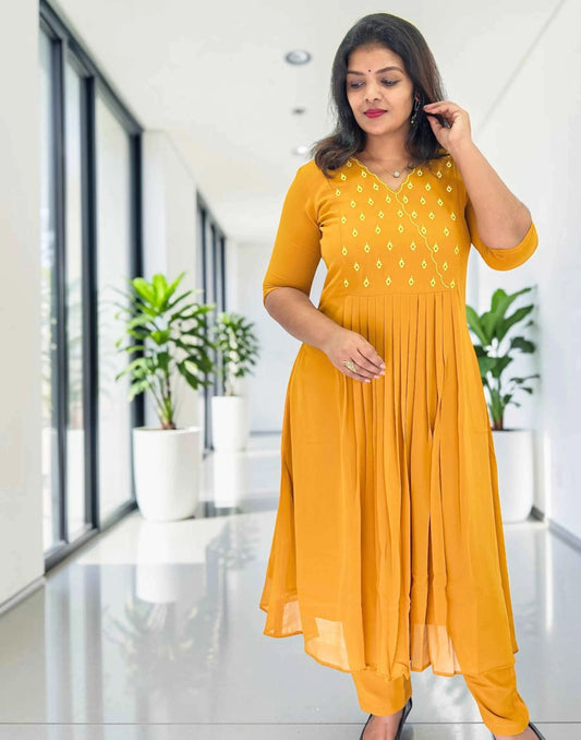 CO-ORD SET MUSTARD YELLOW E7015 110626CS