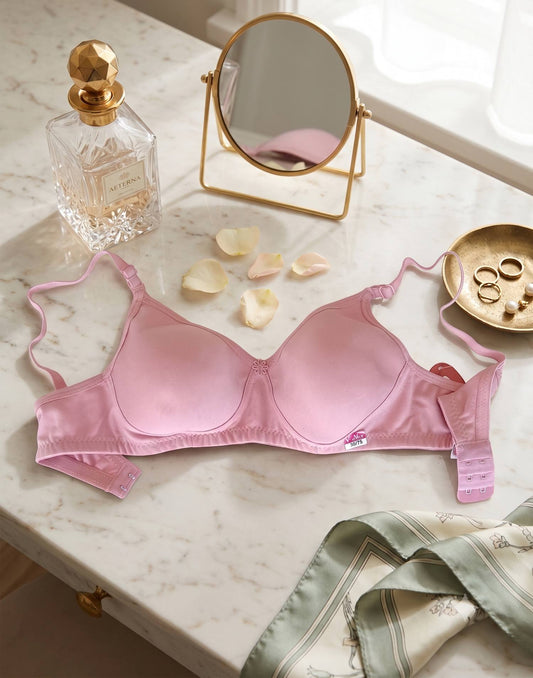 SEMI PADDED BRA V-MAX LIGHT PINK E6077 - E6078 121025BR - ELENTRA DESIGNS BY NIMI HEINS