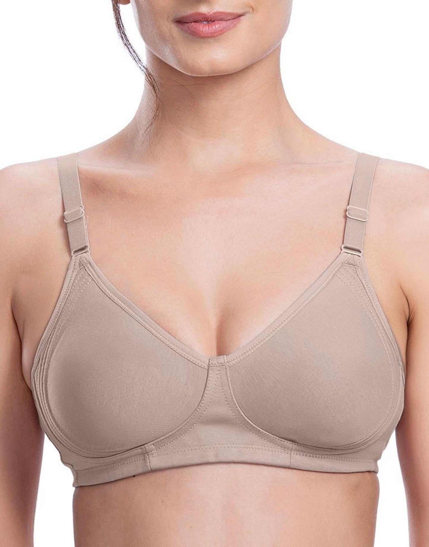 NON PADDED BRA VSTAR CIRCLE FIT MOCHA E6428 130626BR - ELENTRA DESIGNS BY NIMI HEINS