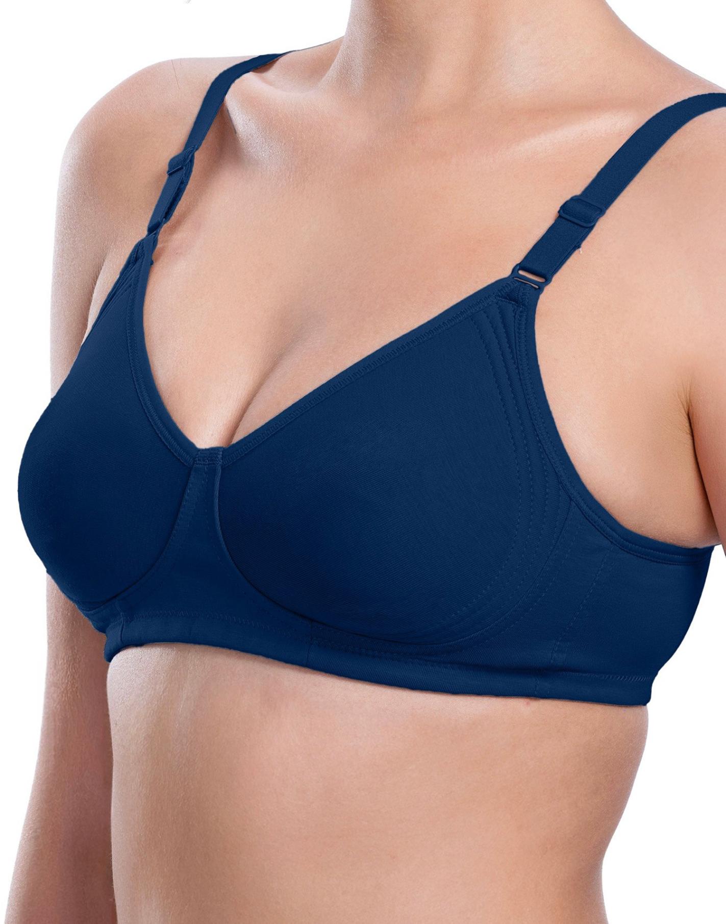 NON PADDED BRA VSTAR CIRCLE FIT NAVY E6428 130626BR - ELENTRA DESIGNS BY NIMI HEINS