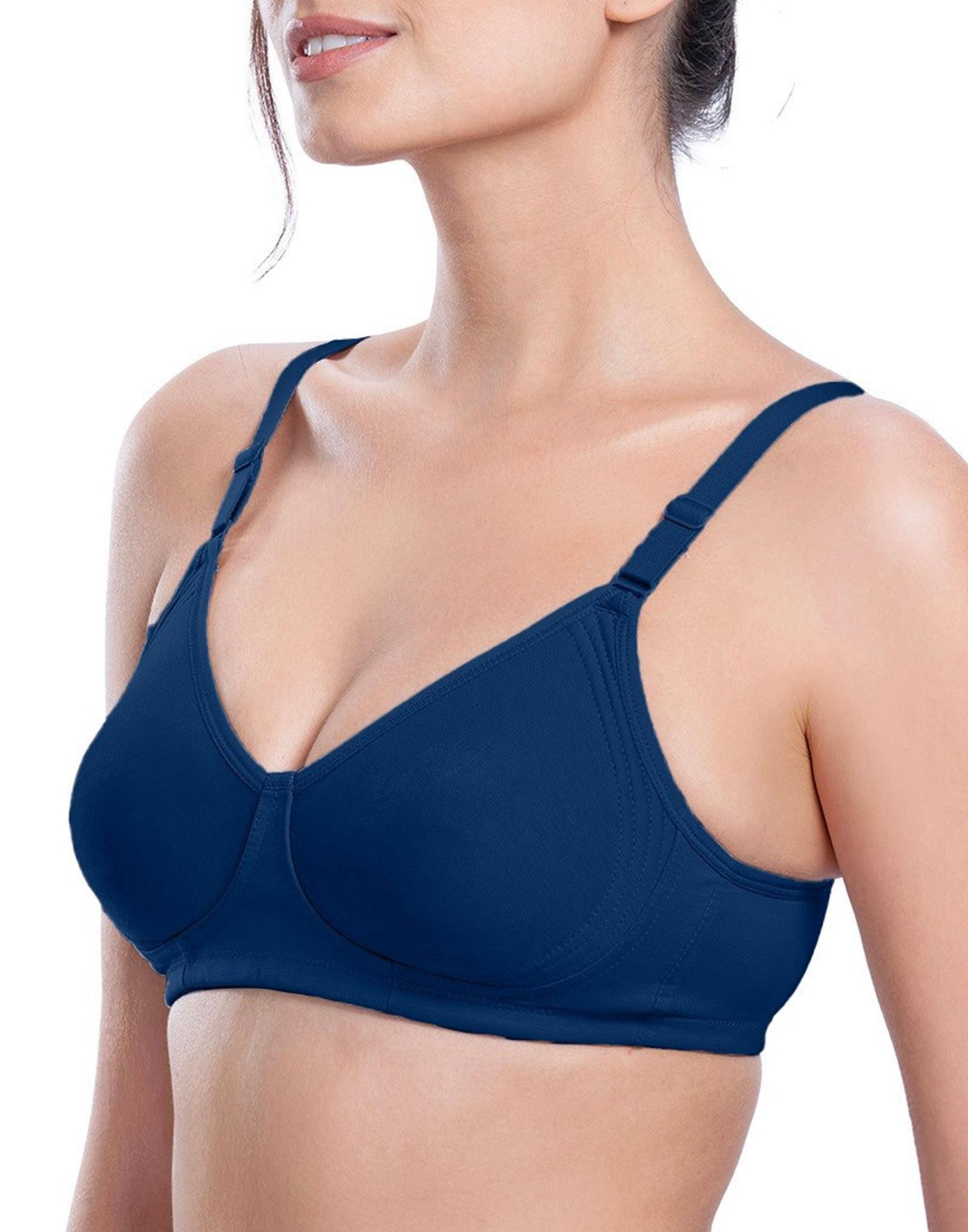 NON PADDED BRA VSTAR CIRCLE FIT NAVY E6428 130626BR - ELENTRA DESIGNS BY NIMI HEINS