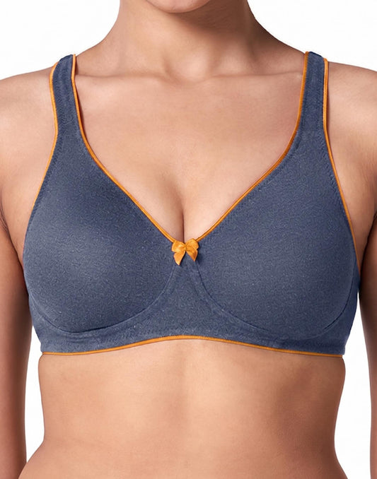 NON PADDED T-SHIRT BRA BLOSSOM BRILLIANT NAVY B4U1580 240625BR - ELENTRA DESIGNS BY NIMI HEINS