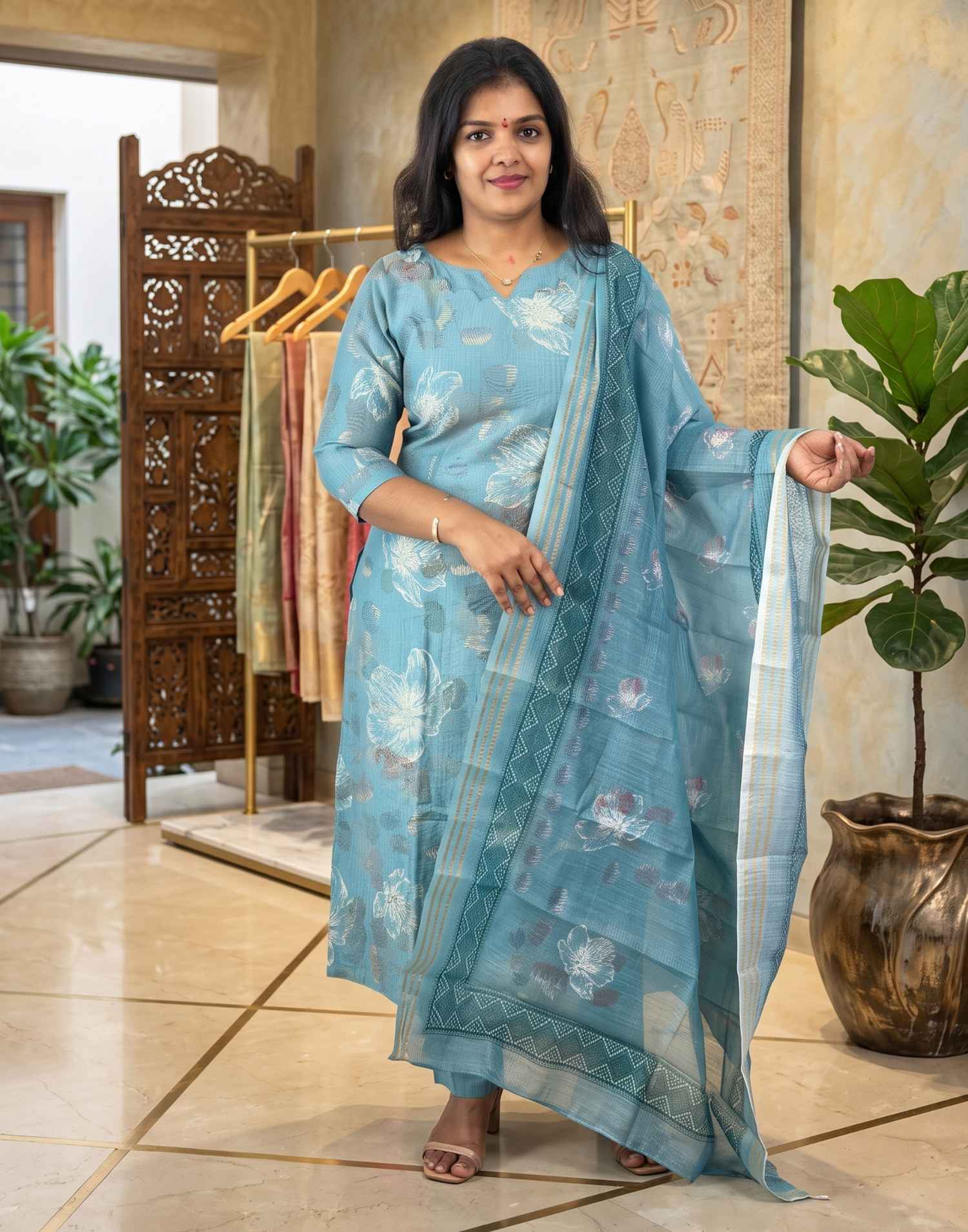 READY TO WEAR METALIC GREEN E7069 270626RW - ELENTRA DESIGNS BY NIMI HEINS