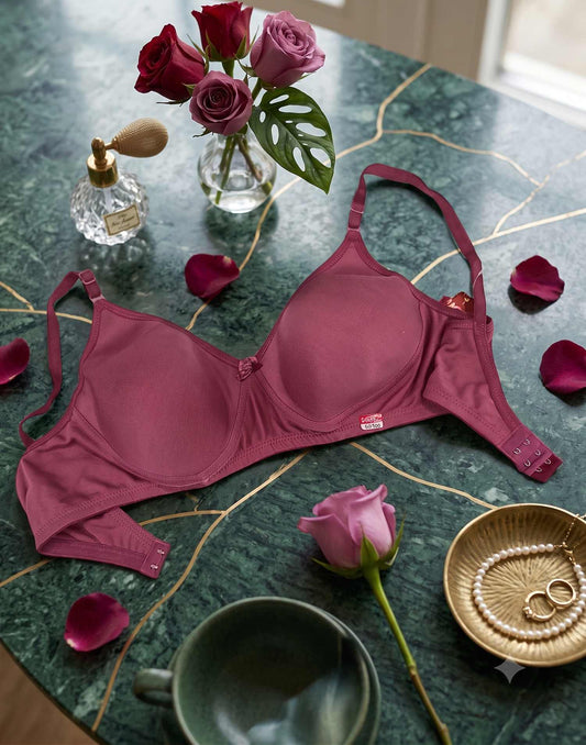 SEMI PADDED BRA V-MAX ONION PINK E6077 - E6078 121025BR - ELENTRA DESIGNS BY NIMI HEINS