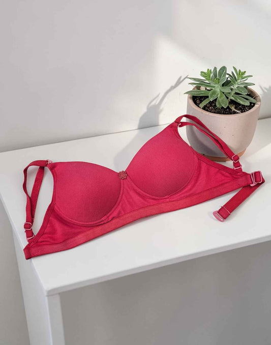 BACKLESS PADDED BRA POOJA RAGINI HOT PINK E4138 270725BR