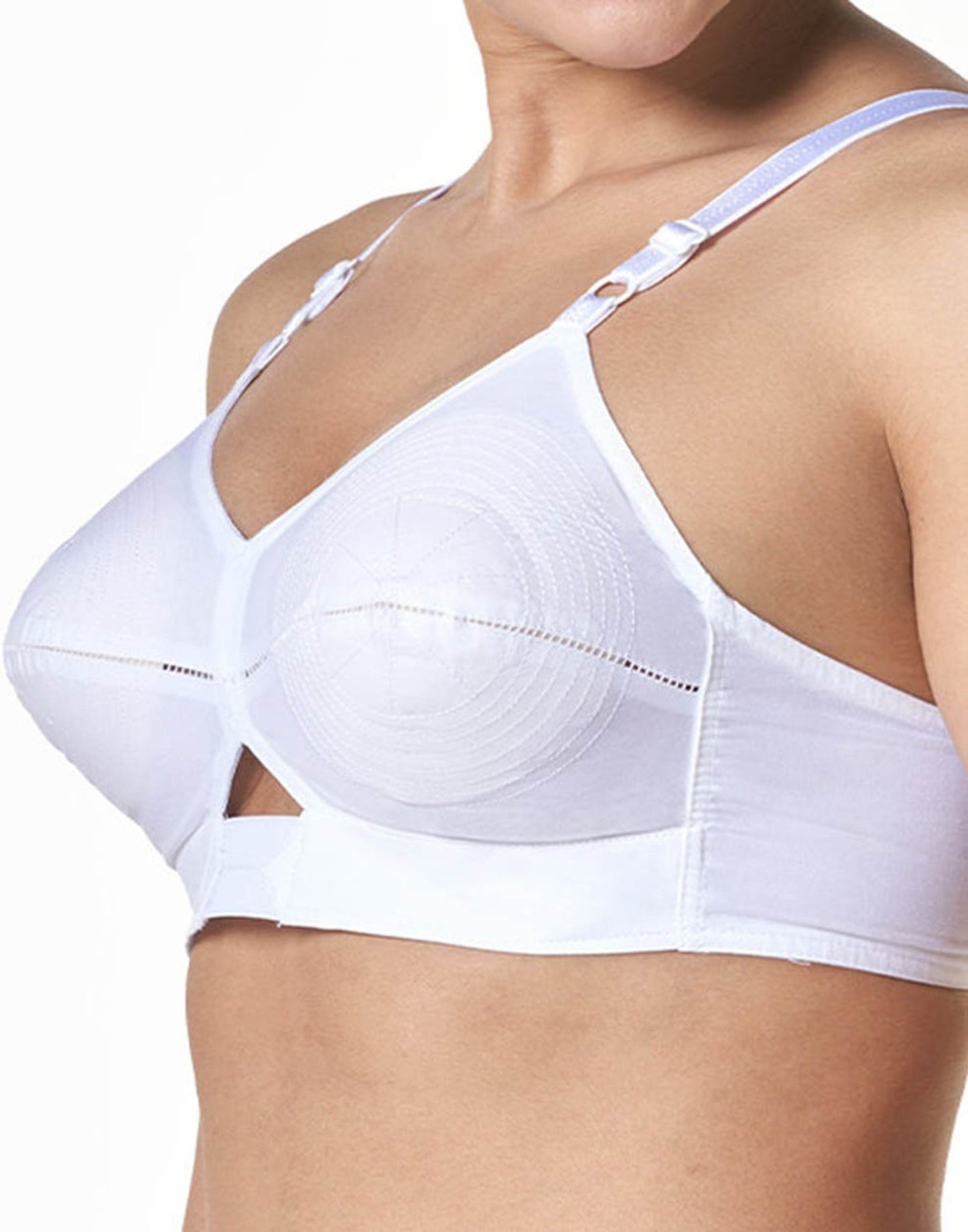 NON PADDED COTTON ROUND STITCH BRA BLOSSOM PRIYASAJINI WHITE B4U1501-E1567 251025BR