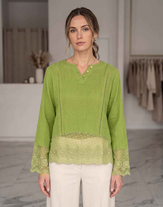 SHORT TOP PARROT GREEN E5259 300626ST