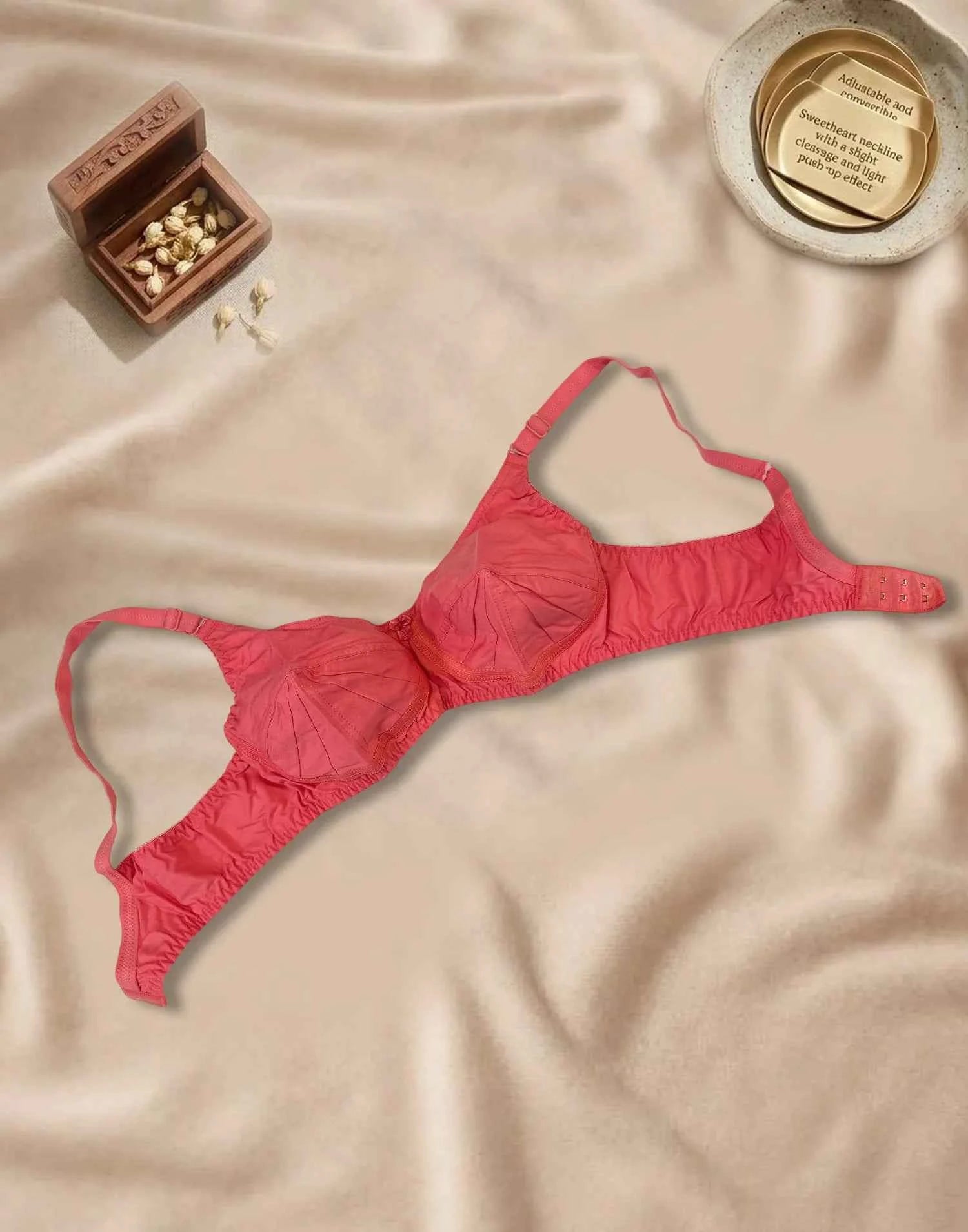 NON PADDED SAREE BRA COLLIN COUTURE CORAL E5461 120626BR