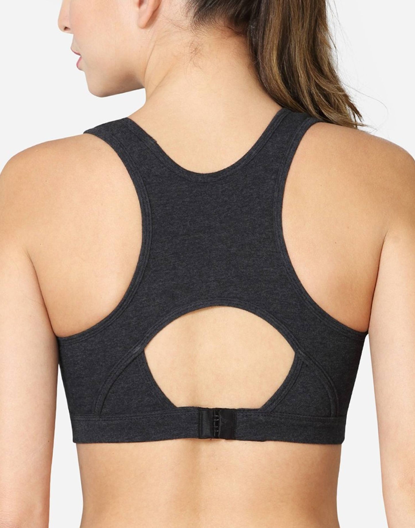 SPORTS BRA VSTAR RACER BACK STYLING CHARCOAL MELANGE E7066-E7067-E7068 250626BR