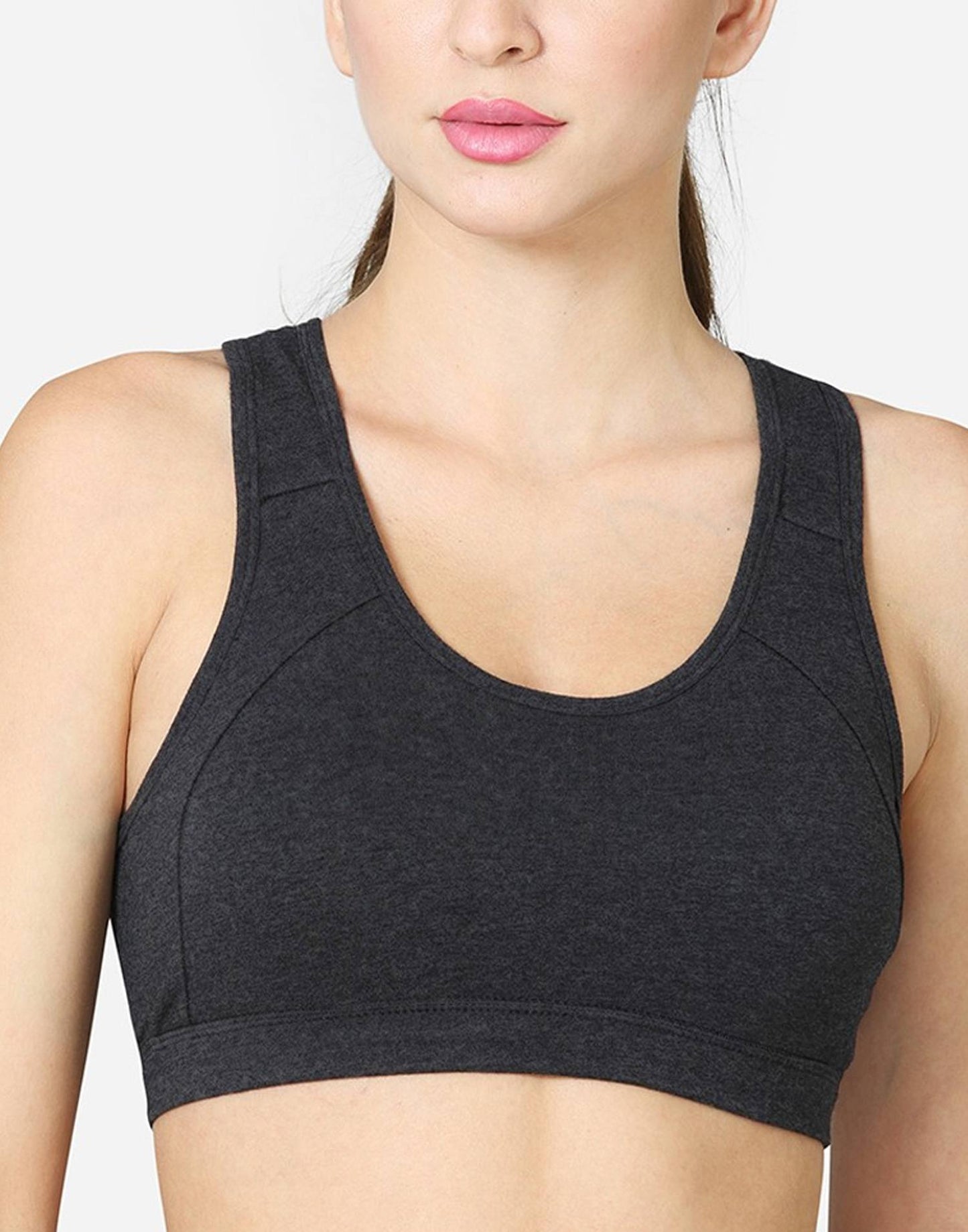 SPORTS BRA VSTAR RACER BACK STYLING CHARCOAL MELANGE E7066-E7067-E7068 250626BR