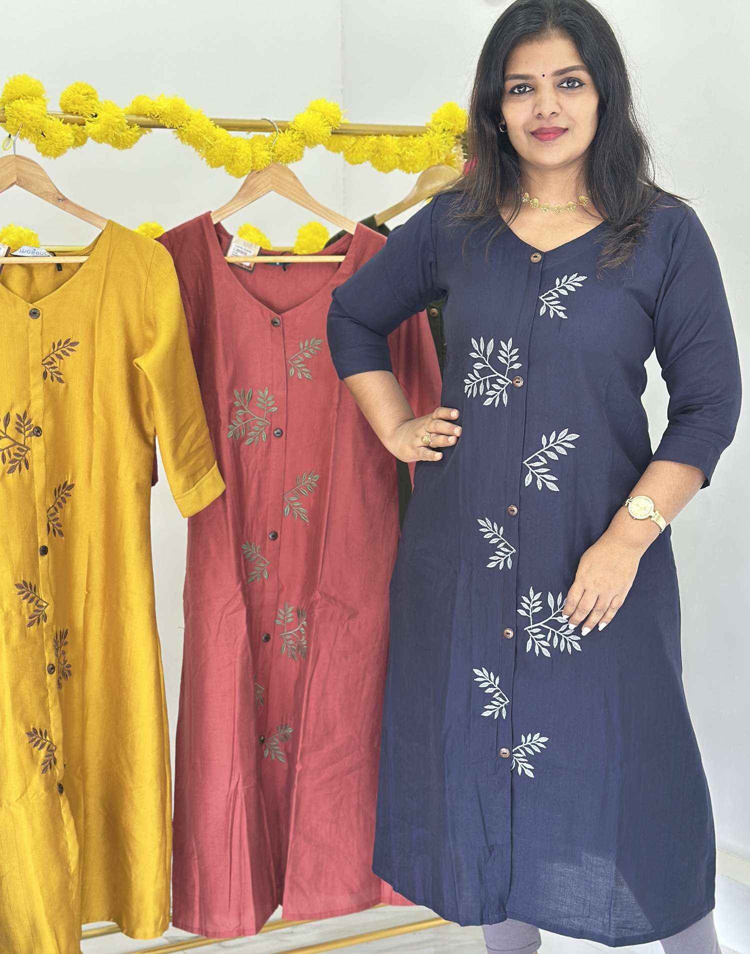 KURTIS A-LINE DARK BLUE E7149 220726AK