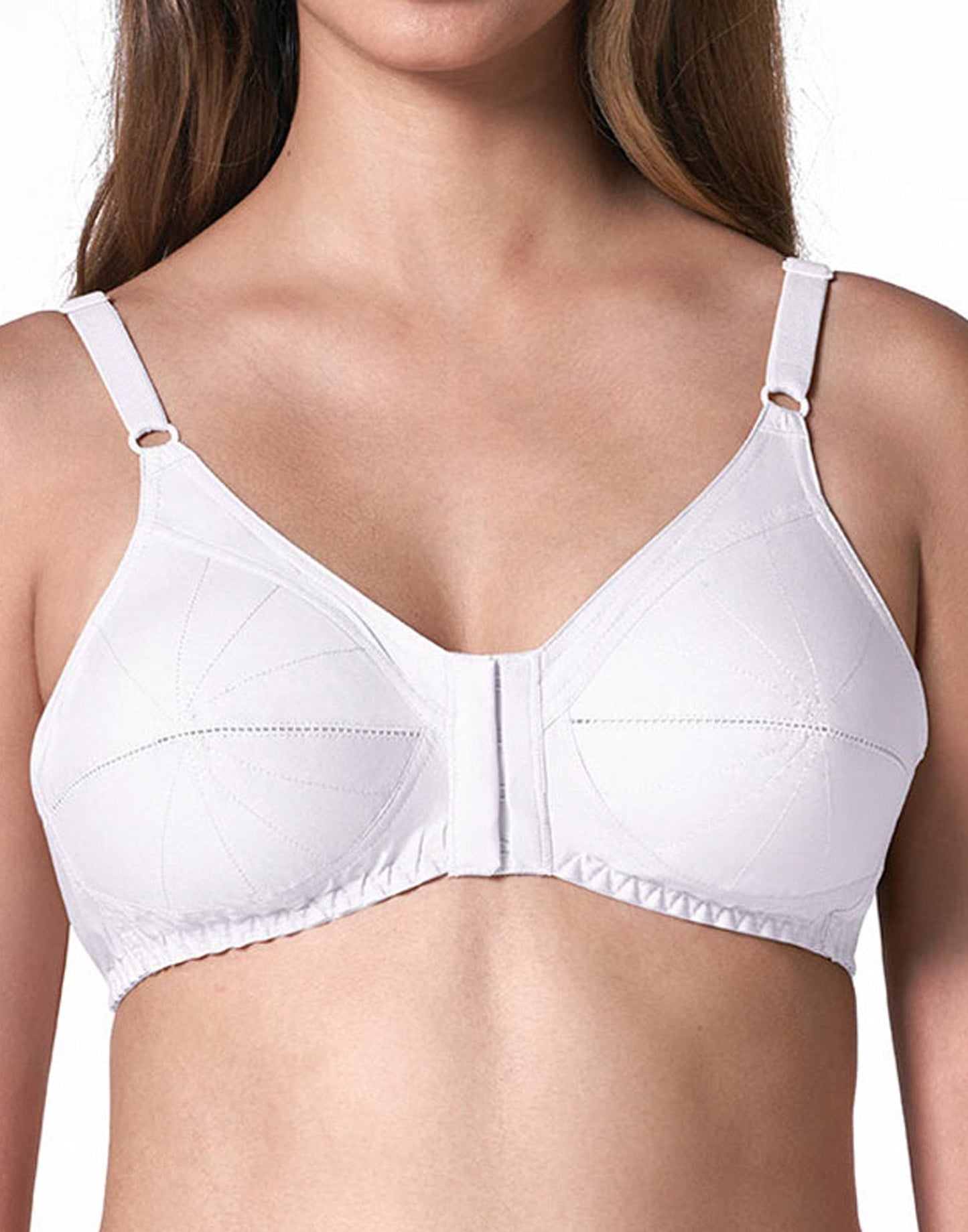 NON PADDED BRA BLOSSOM FRONT OPEN WHITE B4U285 210626BR