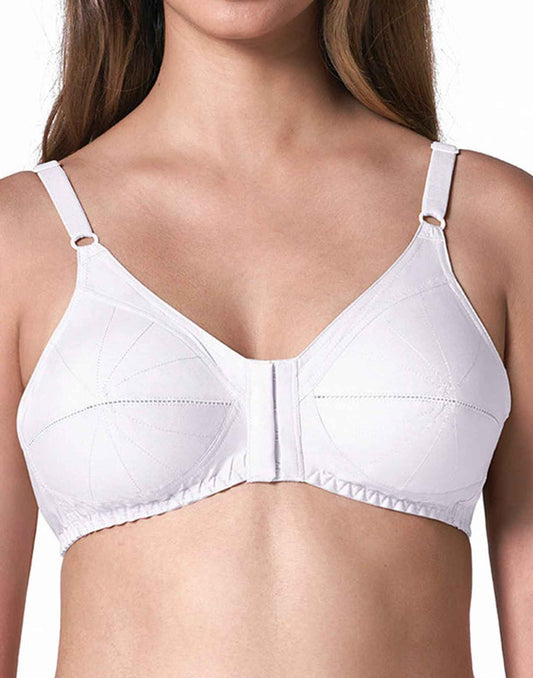 NON PADDED BRA BLOSSOM FRONT OPEN WHITE B4U285 210626BR