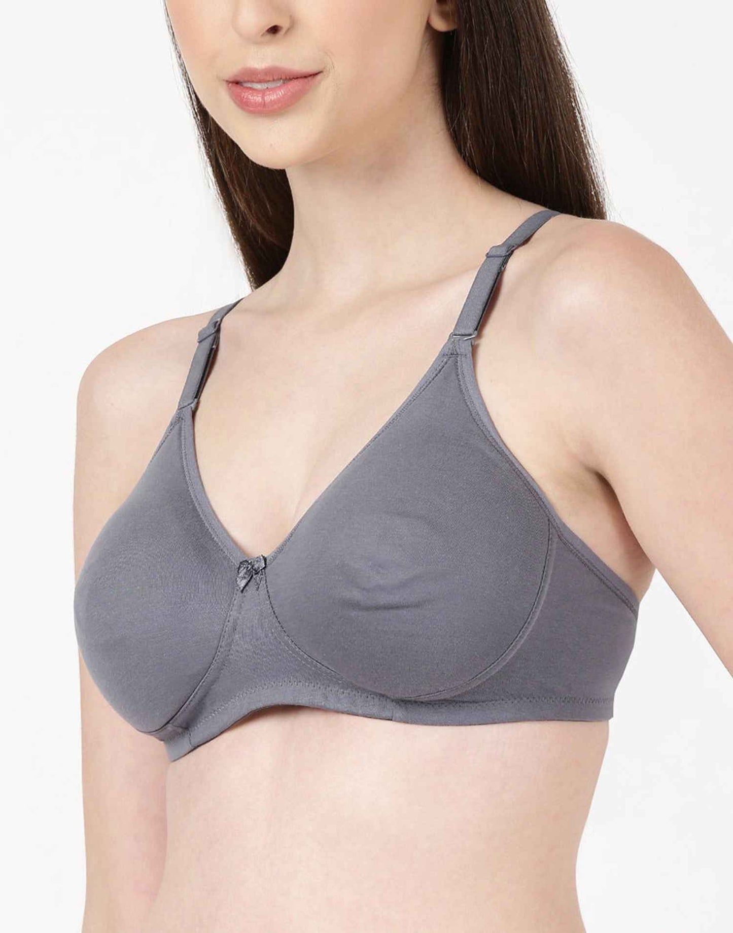 NON PADDED T-SHIRT BRA BLOSSOM QUILL SOFT STEEL GRAY B4U270 220625BR