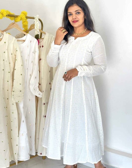 KURTIS PANEL CUT ANARKALI OFF WHITE 1 220726PA
