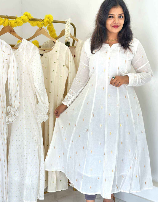 KURTIS PANEL CUT ANARKALI OFF WHITE 2 220726PA