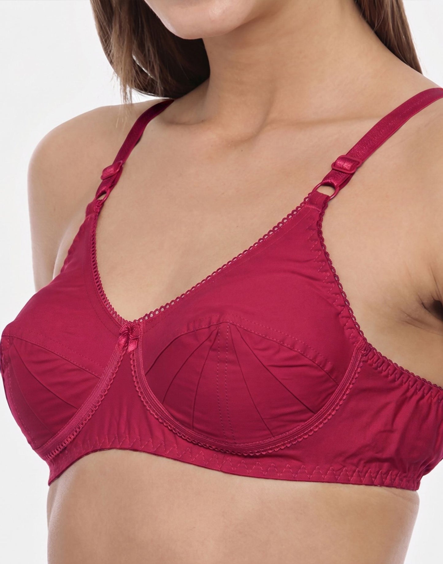 NON PADDED SAREE BRA BLOSSOM MAROON E3009-E3012 251025BR - ELENTRA DESIGNS BY NIMI HEINS
