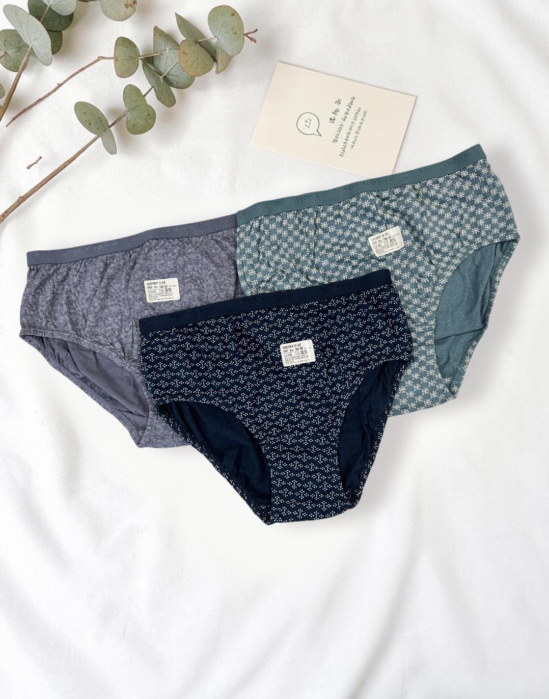 PANTY CHERRY TEENS LIFESTYLE ASSORTED 1 (PACK OF 3) E7022 040626PY - ELENTRA DESIGNS BY NIMI HEINS