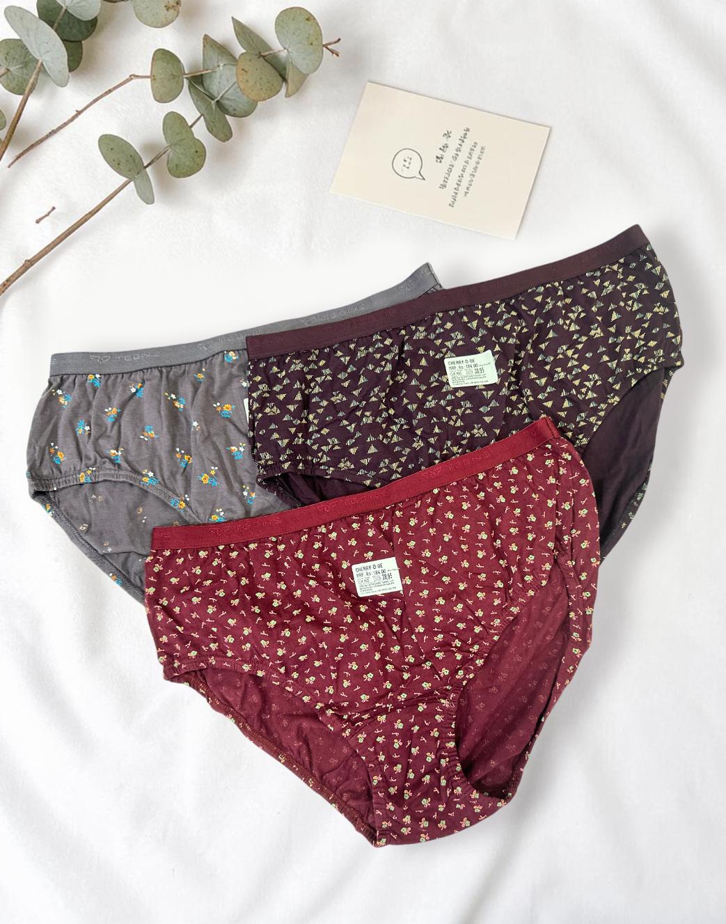 PANTY CHERRY TEENS LIFESTYLE ASSORTED 16 (PACK OF 3) E7022 040626PY - ELENTRA DESIGNS BY NIMI HEINS