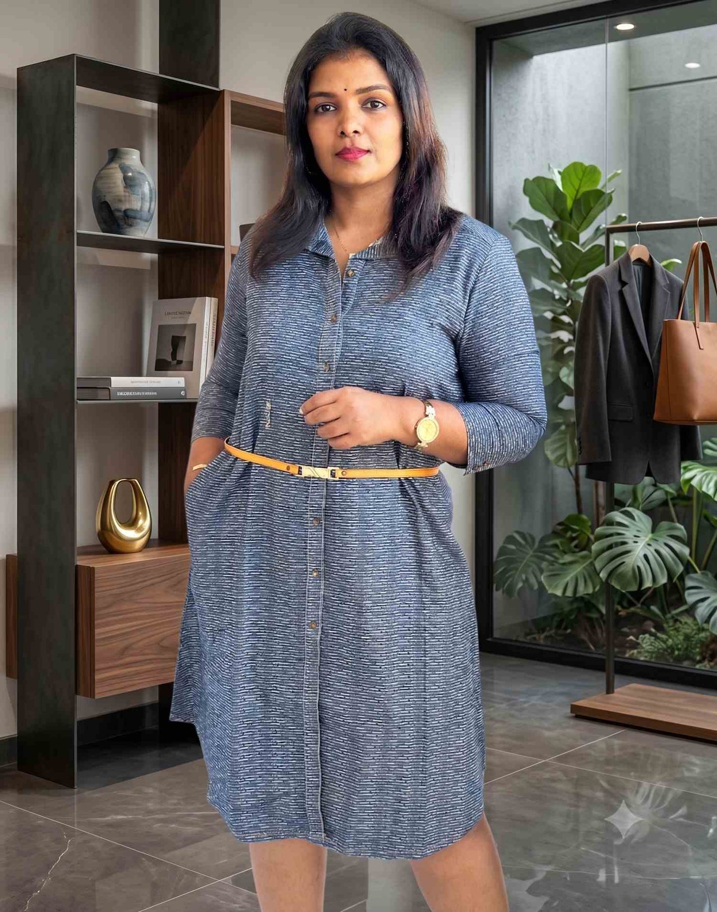 INDO-WESTERN OUTFITS BLUISH GRAY E1491 280726IW