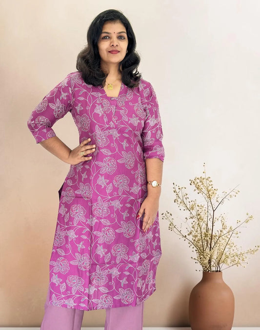 SLITTED KURTI ONION PINK E7405 201026SK
