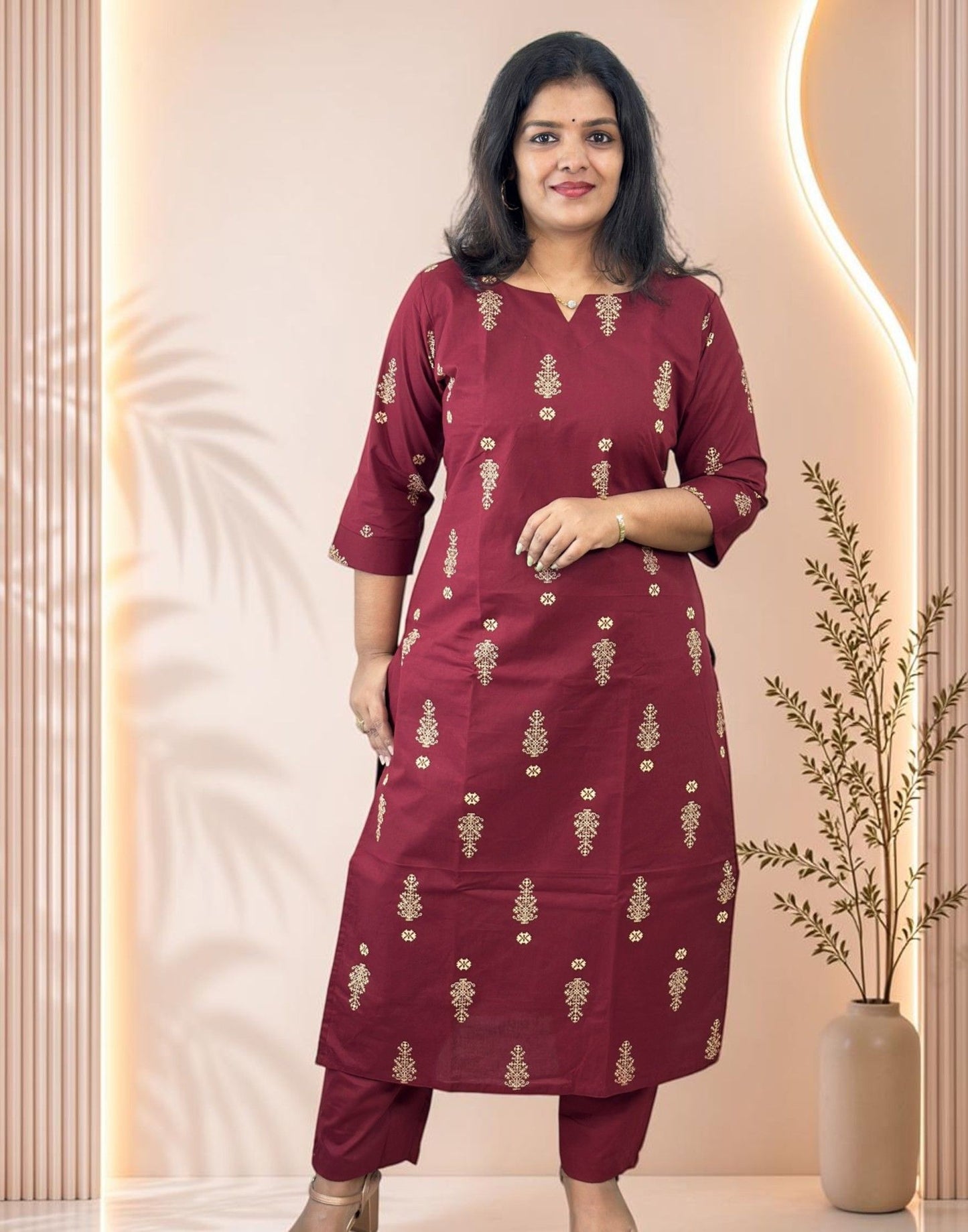 KURTI SET MAROON E7329 170926KS