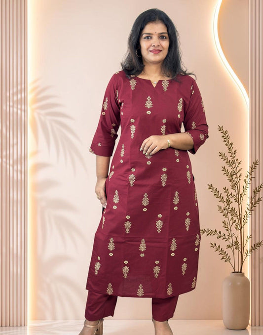 KURTI SET MAROON E7329 170926KS