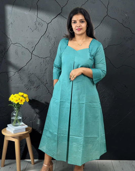 A-LINE KURTI PINE GREEN E7345 290926AK (Copy) - ELENTRA DESIGNS BY NIMI HEINS