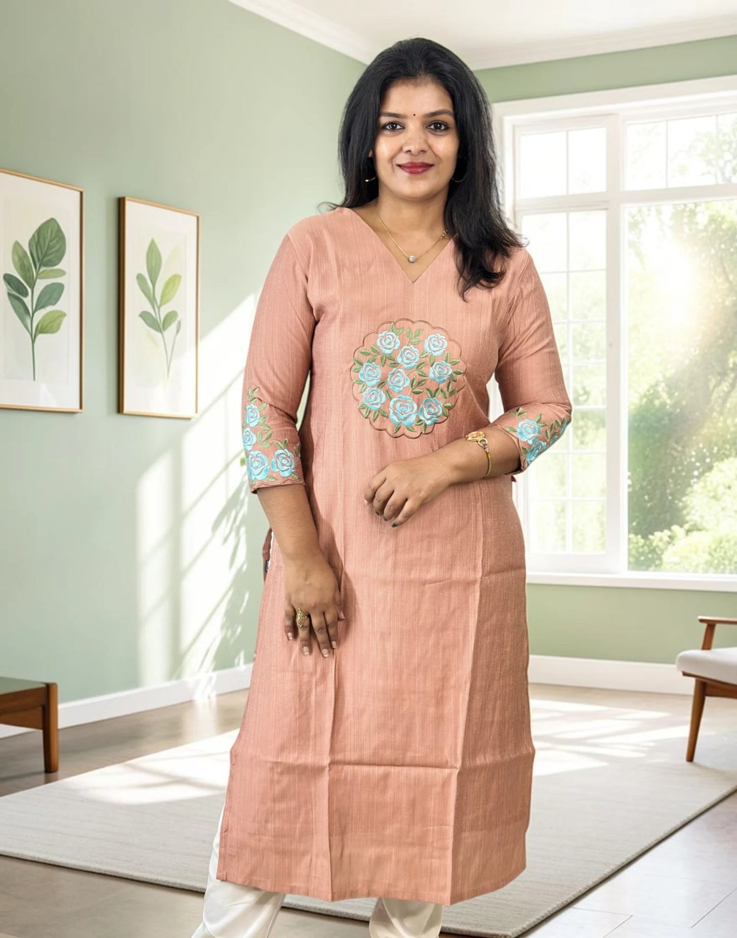 EMBROIDERY KURTI BRONZE E7336 011026EK