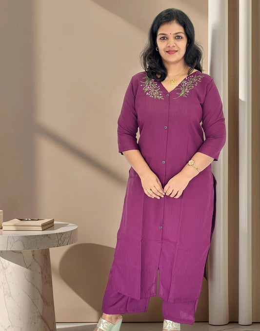 KURTI SET PURPLE E7400 201026KS