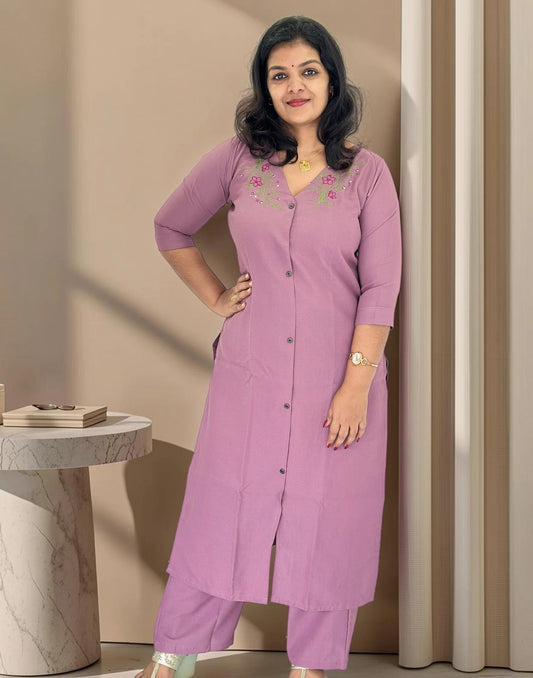 KURTI SET DUSTY ONION PINK E7400 201026KS