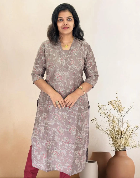 SLITTED KURTI LIGHT CHOCOLATE E7405 201026SK