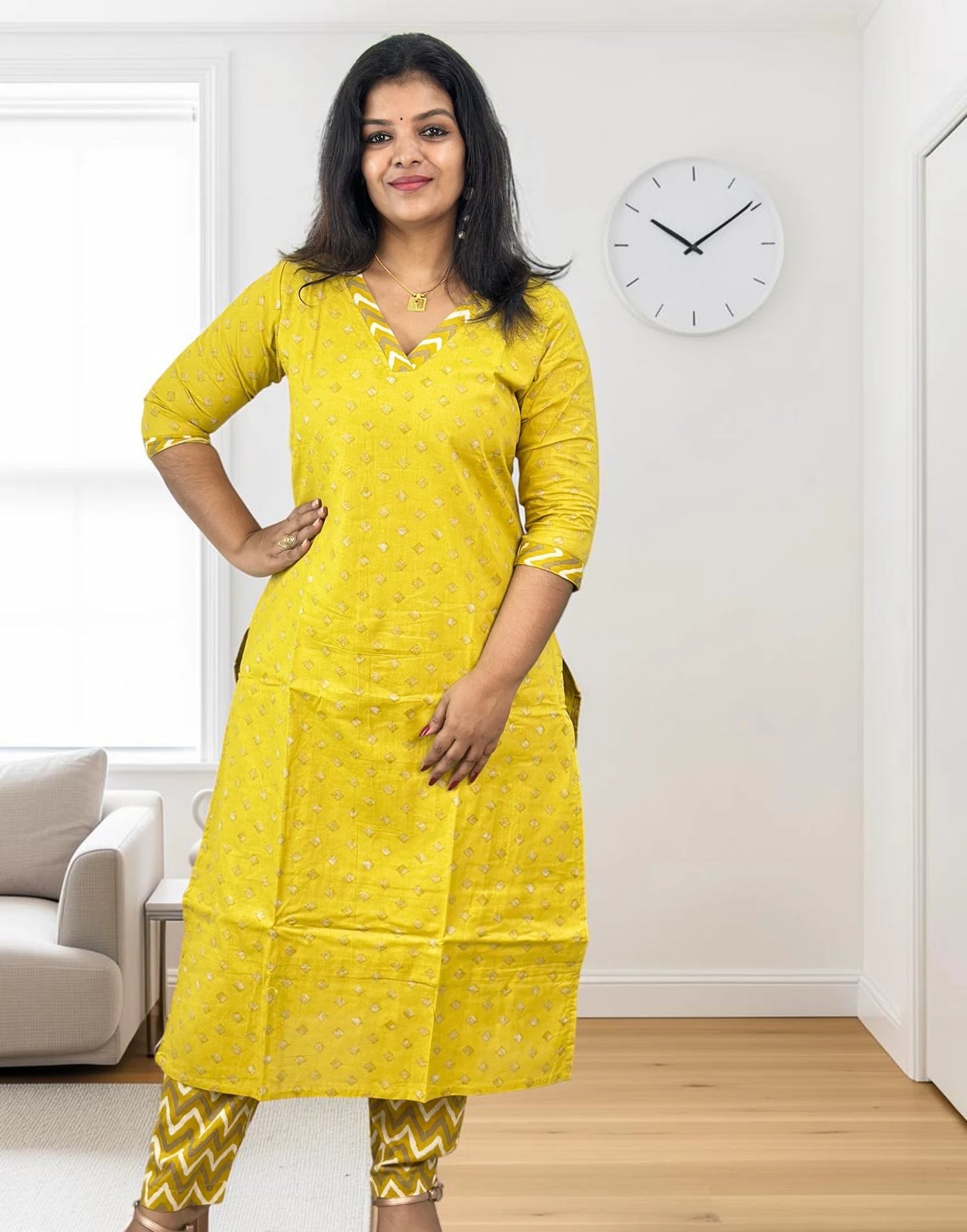 KURTI SET YELLOW E7402 221026KS