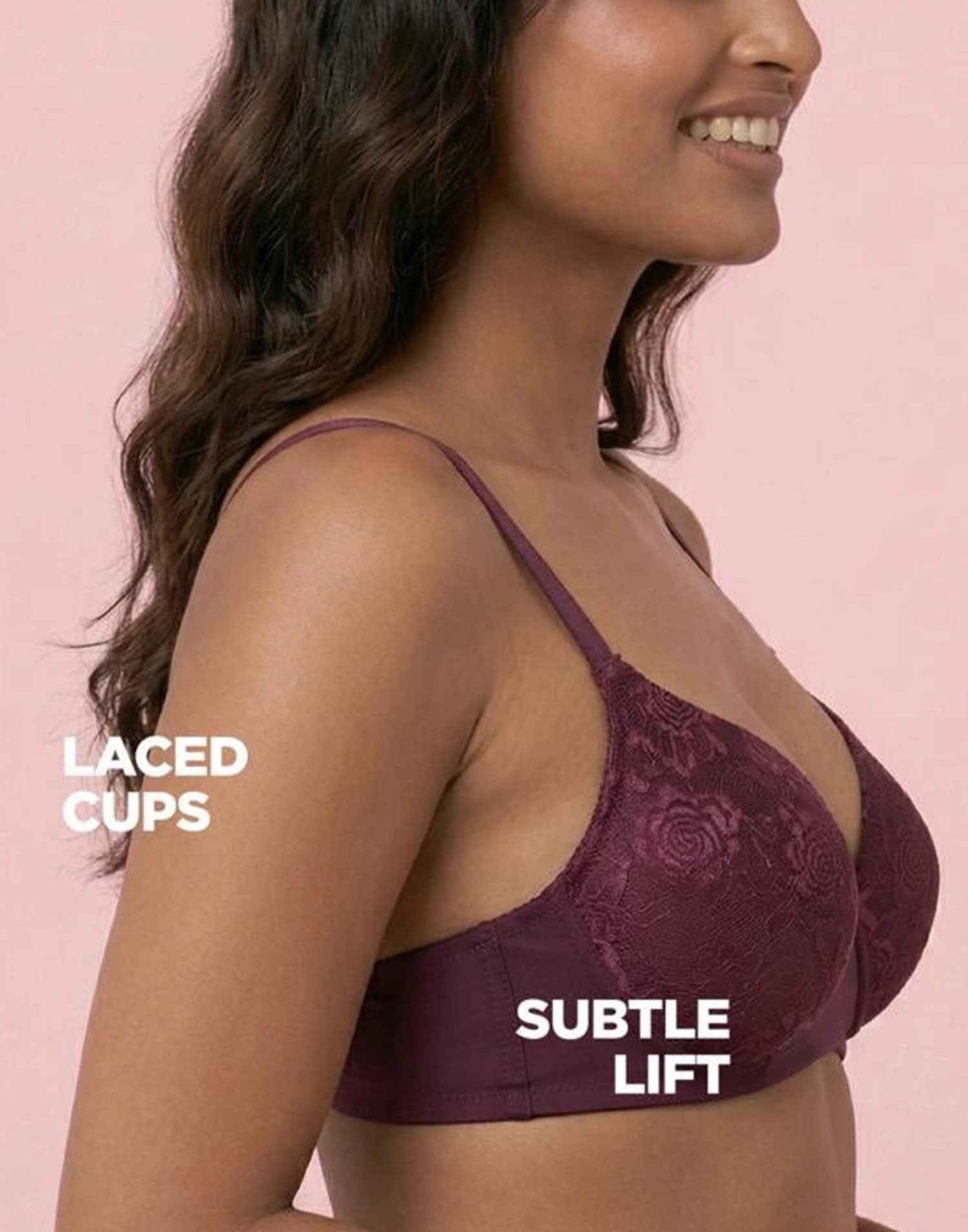 PADDED BRA BLOSSOM SOLACE WINE E3178 250626BR