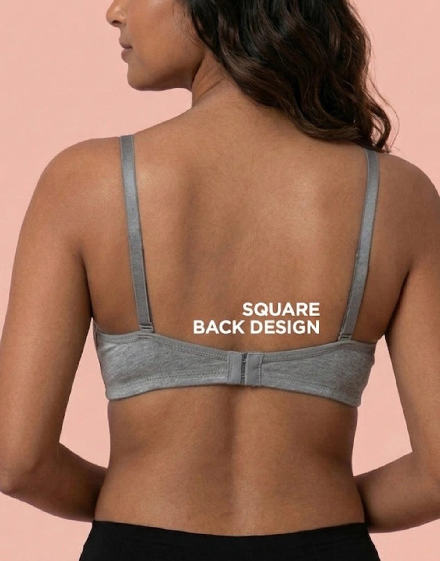 SEMI PADDED BRA BLOSSOM ULTRA THIN PAD GRAY E3176 230626BR