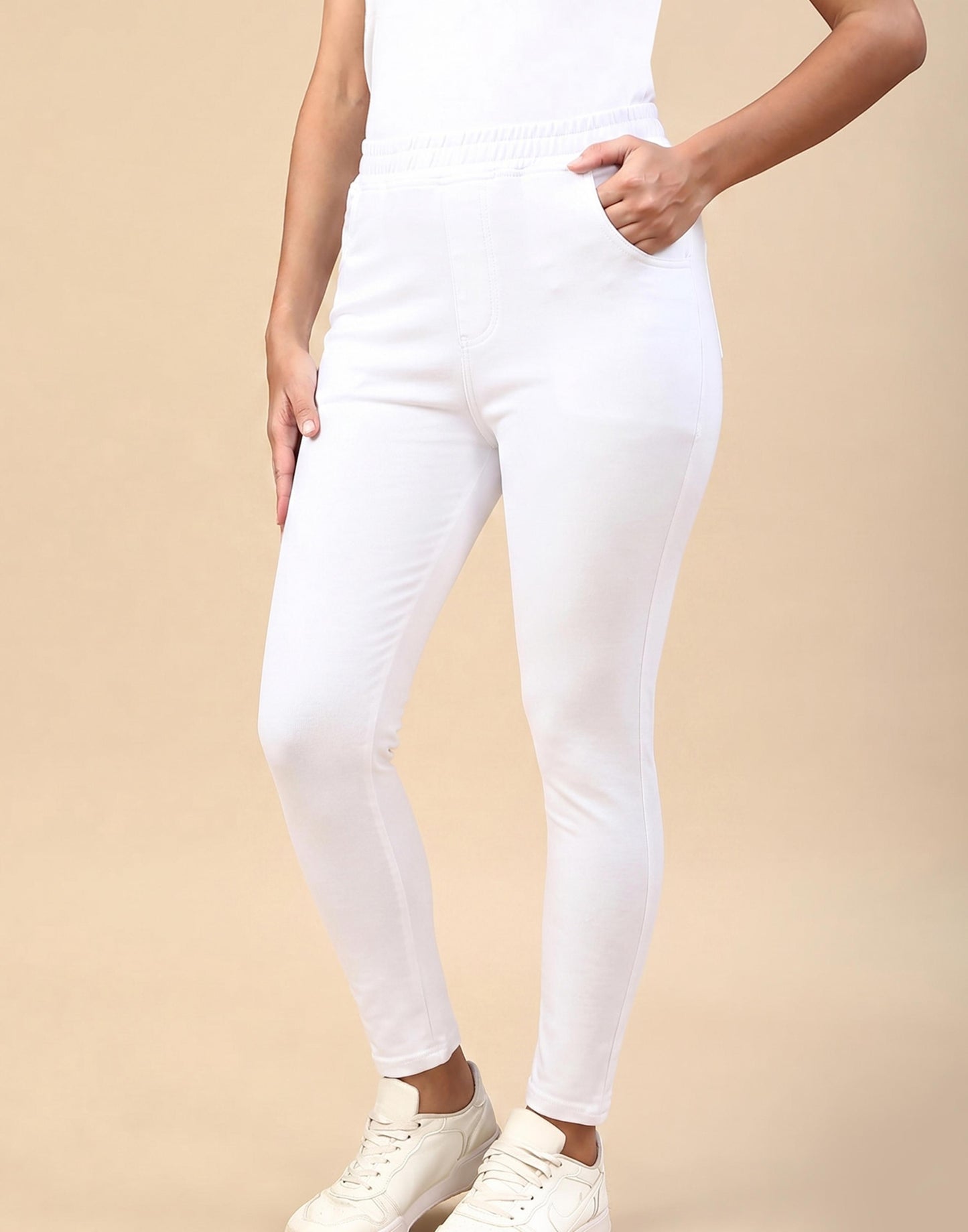 JEGGINGS INDIAN FLOWER WHITE E7036-37 050626JB