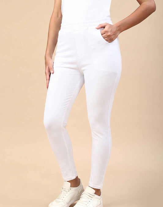 JEGGINGS INDIAN FLOWER WHITE E7036-37 050626JB