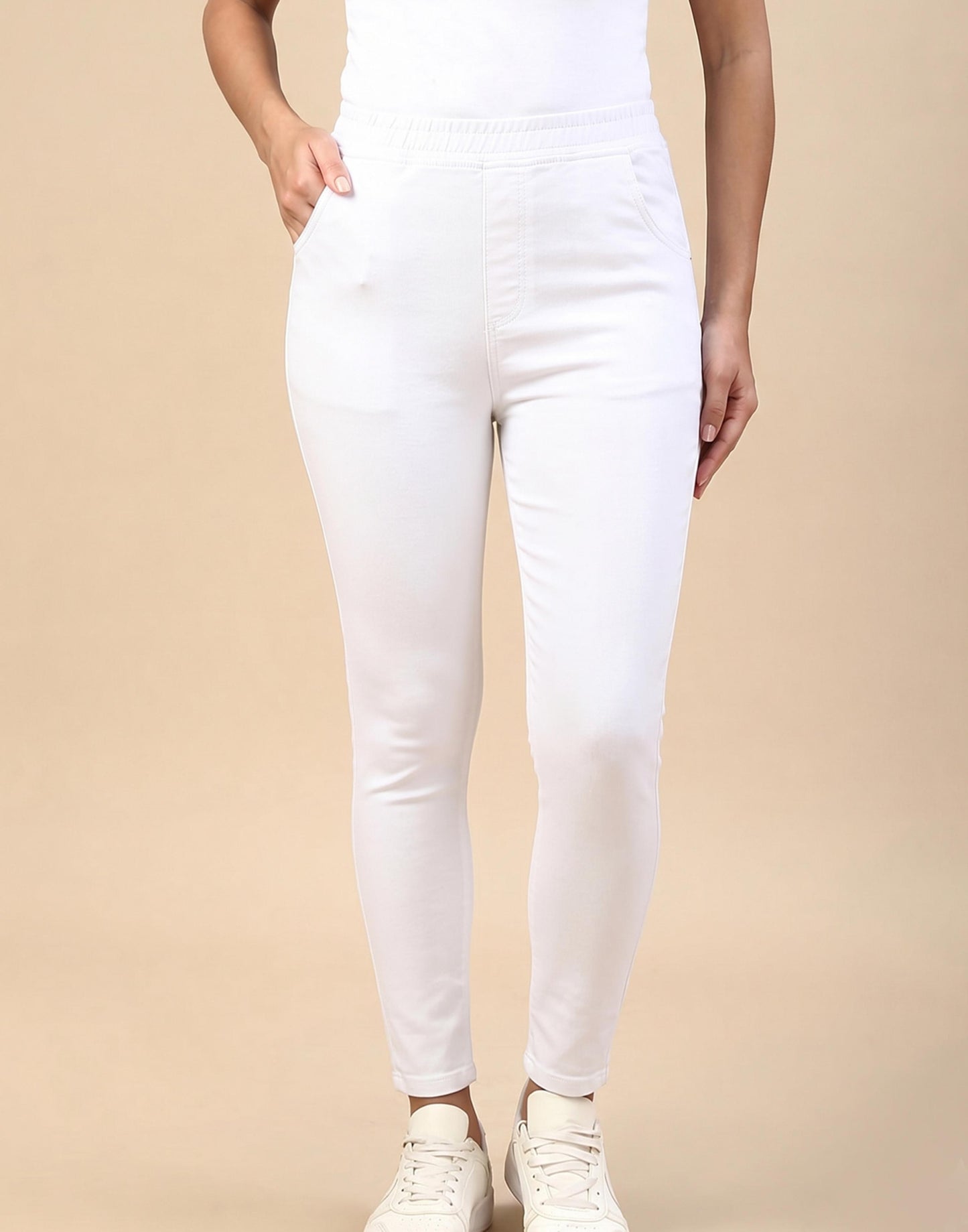 JEGGINGS INDIAN FLOWER WHITE E7036-37 050626JB