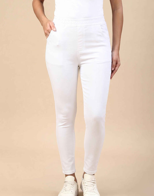JEGGINGS INDIAN FLOWER WHITE E7036-37 050626JB