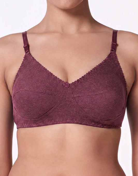 NON PADDED BRA BLOSSOM WINNERS WINE MELANGE E1571 230626BR - ELENTRA DESIGNS BY NIMI HEINS
