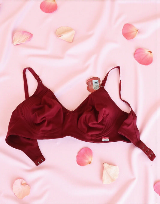 141025BR (E6116-E6117) V-MAX NON PADDED BRA - Maroon