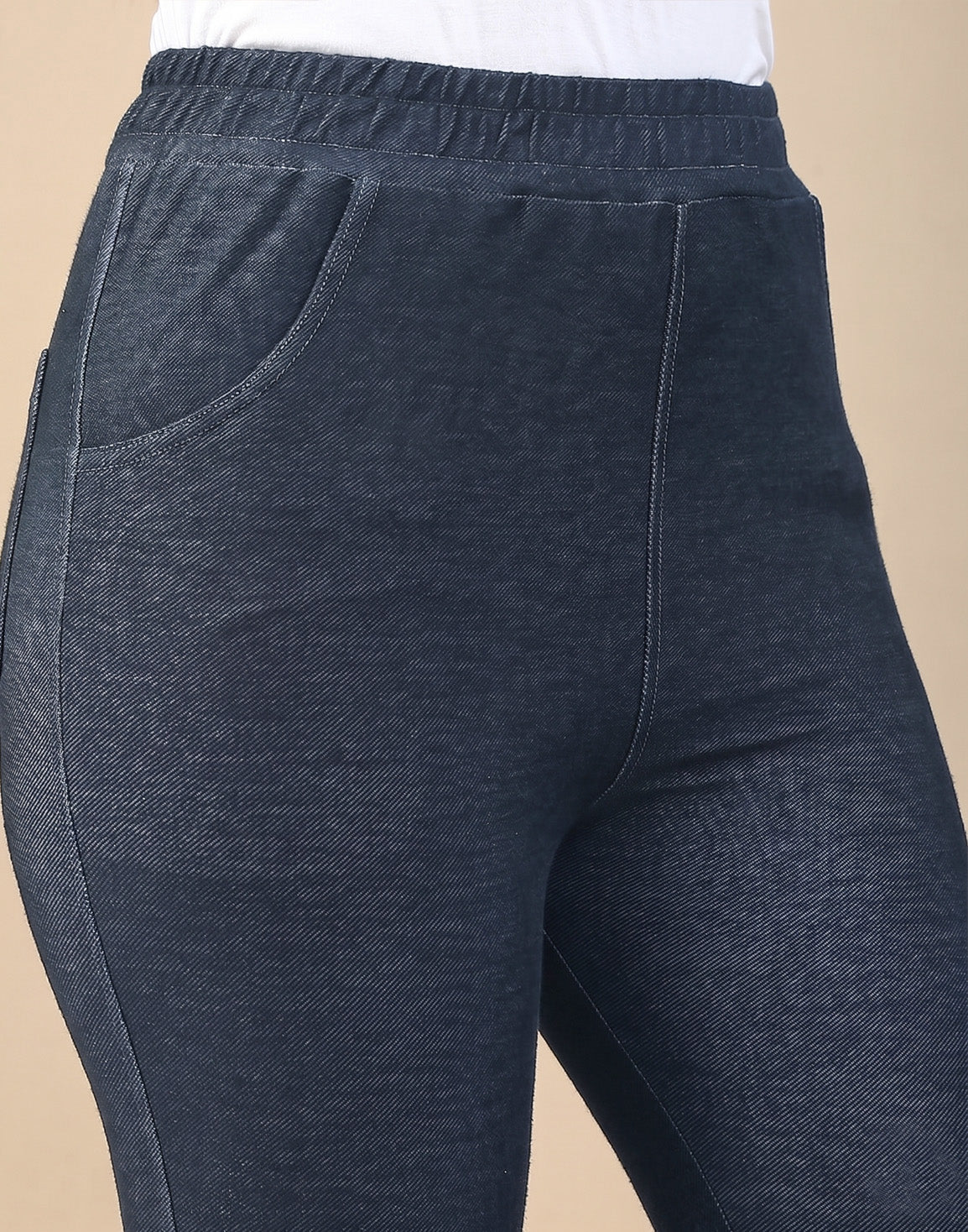 JEGGINGS INDIAN FLOWER DENIM BLUE E6320-E7036-37 050626JB